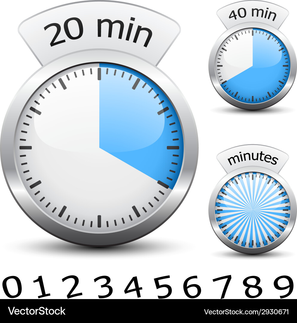 Timer - easy change time every one minute Vector Image