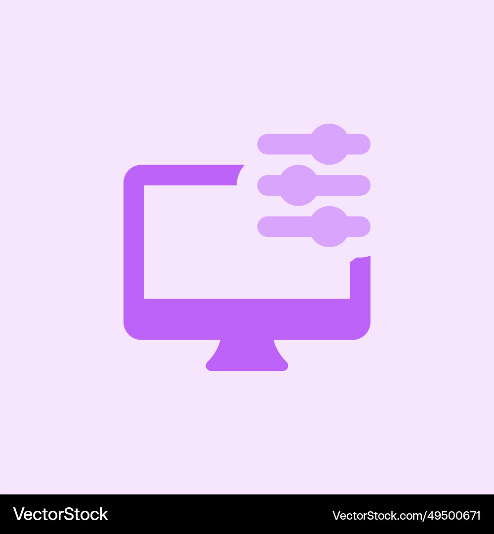 Using desktop equalizer for audio setting Vector Image