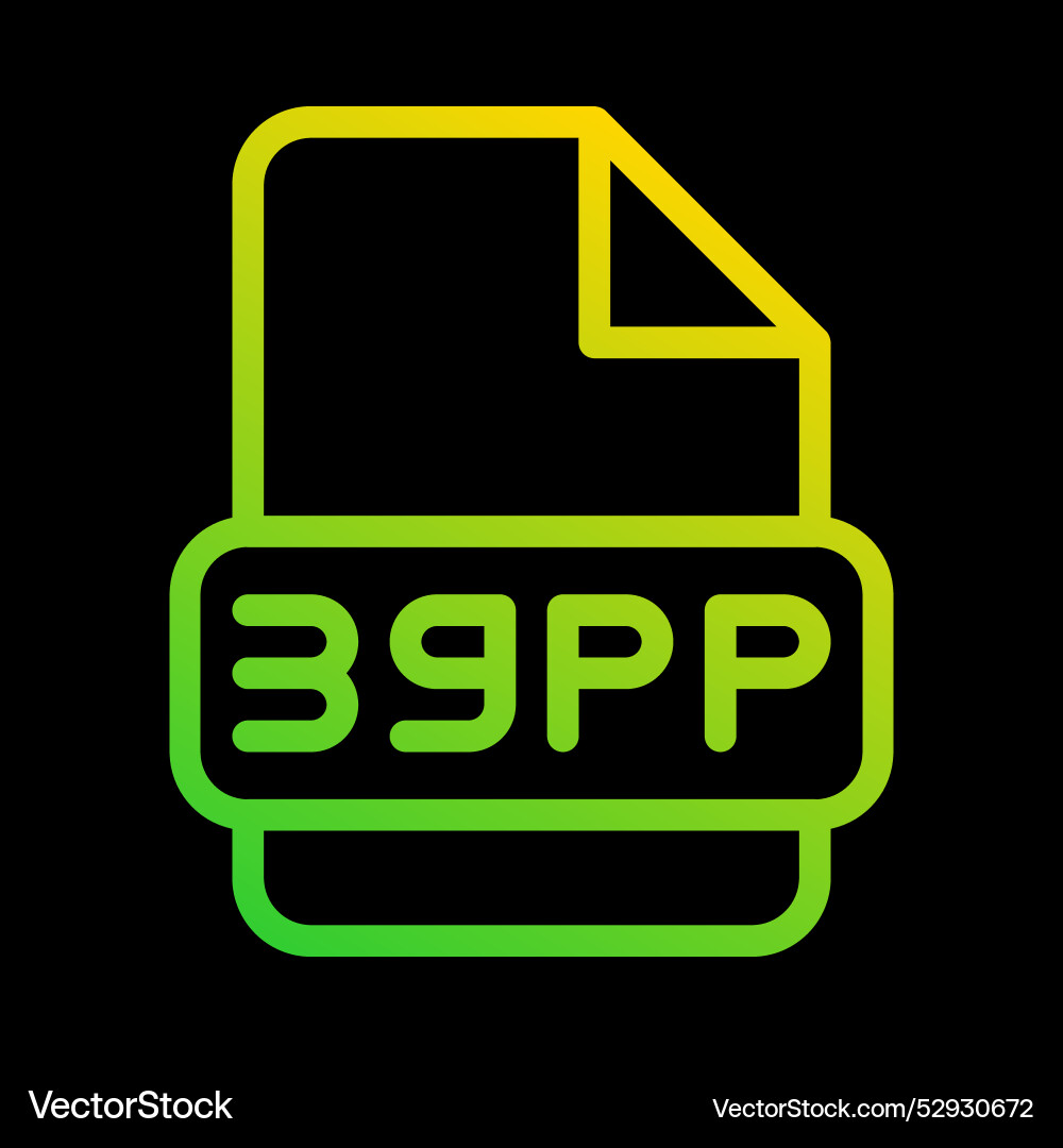 3gpp file type icon document extension 3gpp file type icon document extension vector image