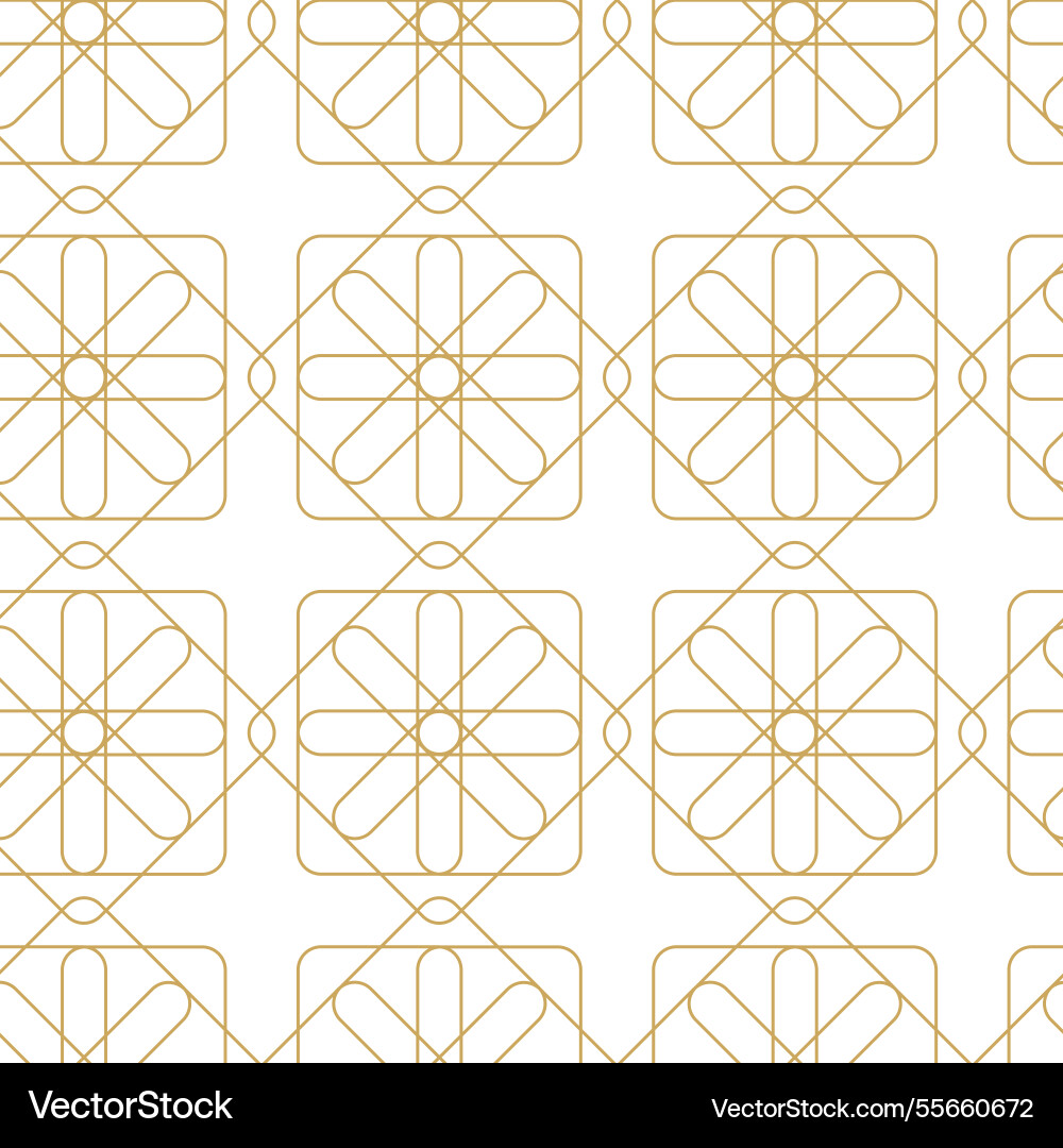 Abstract geometric pattern with square lines Vector Image