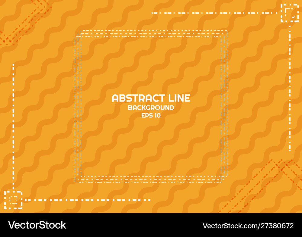 Abstract yellow background dashed line design vector image