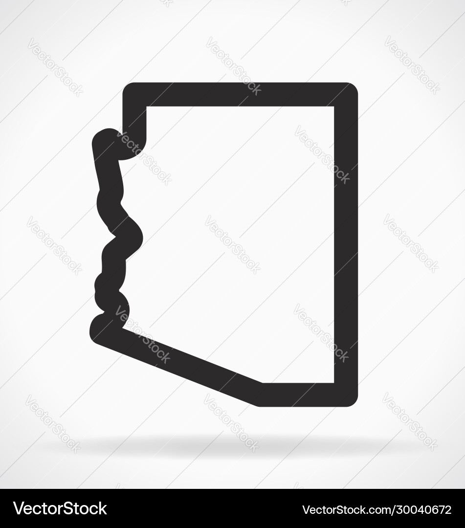 Arizona State Map Outline vector image