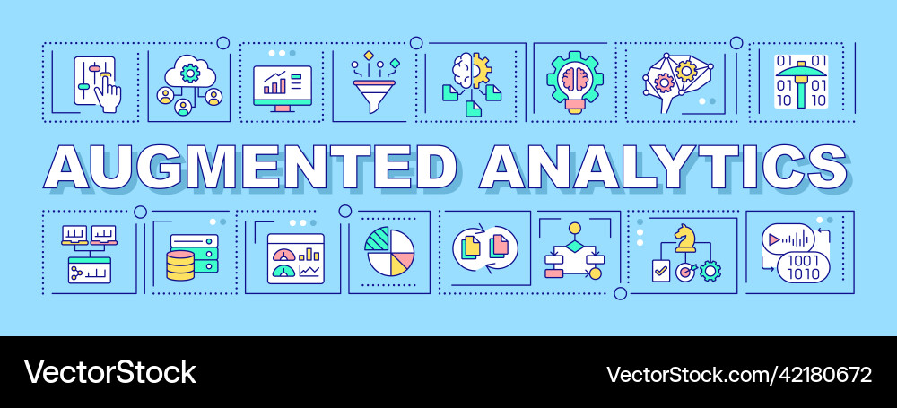 Augmented Analytics Word Concepts vector image