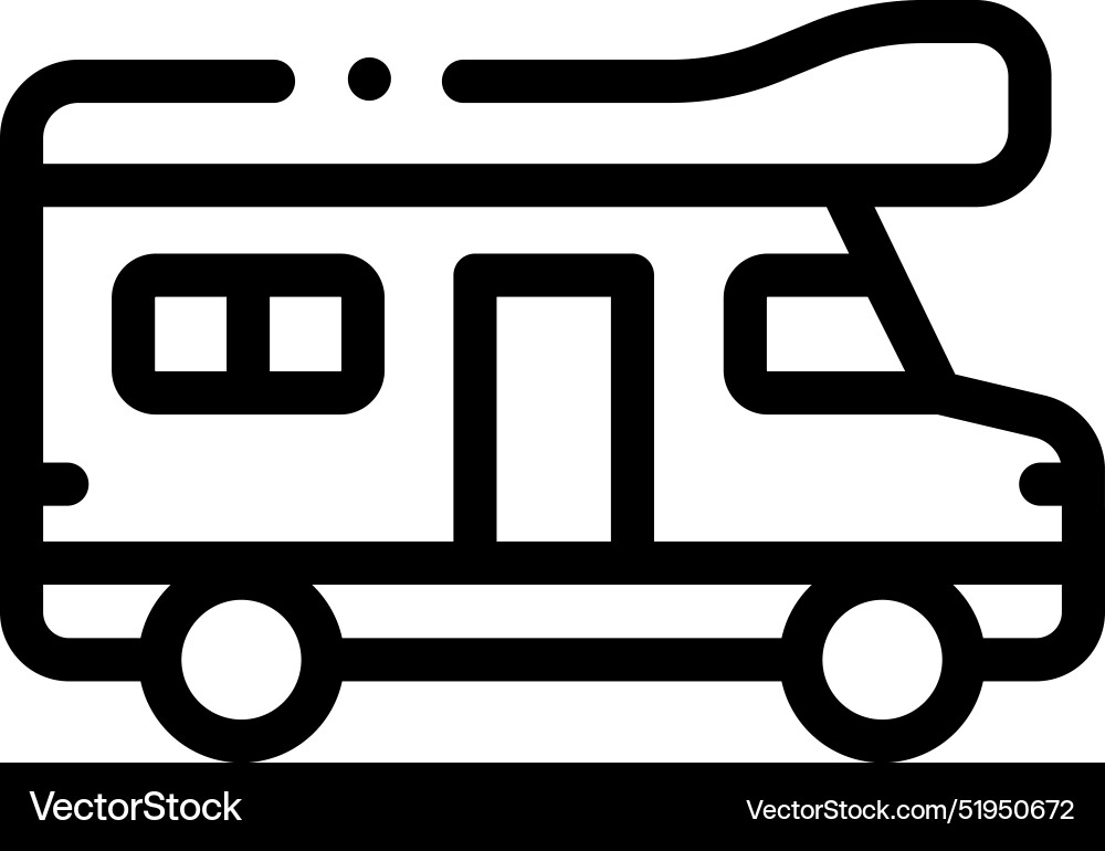 Caravan icon thin linear style design isolated Caravan icon thin linear style design isolated vector image