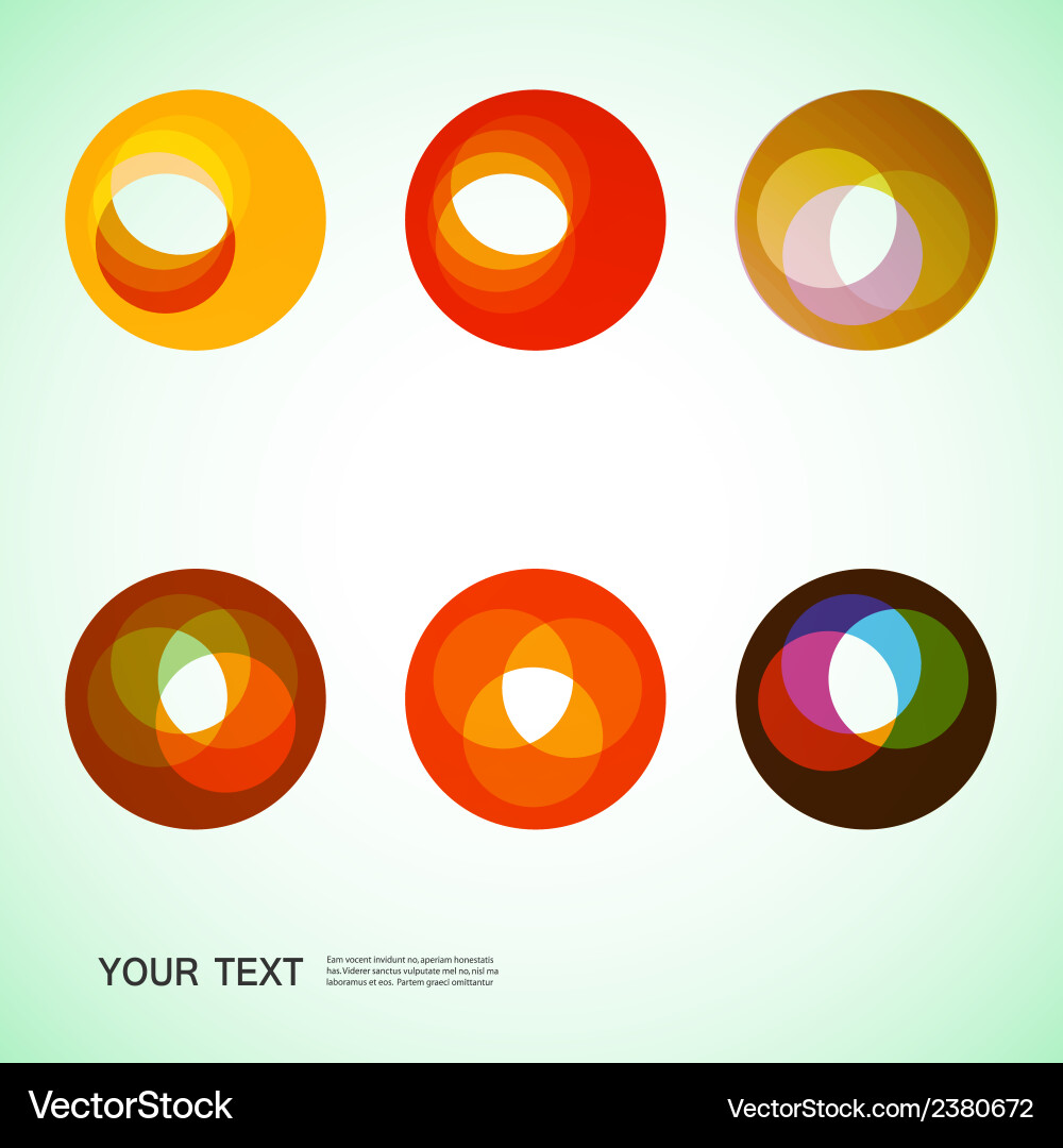 Color round abstract forms eps10 vector image