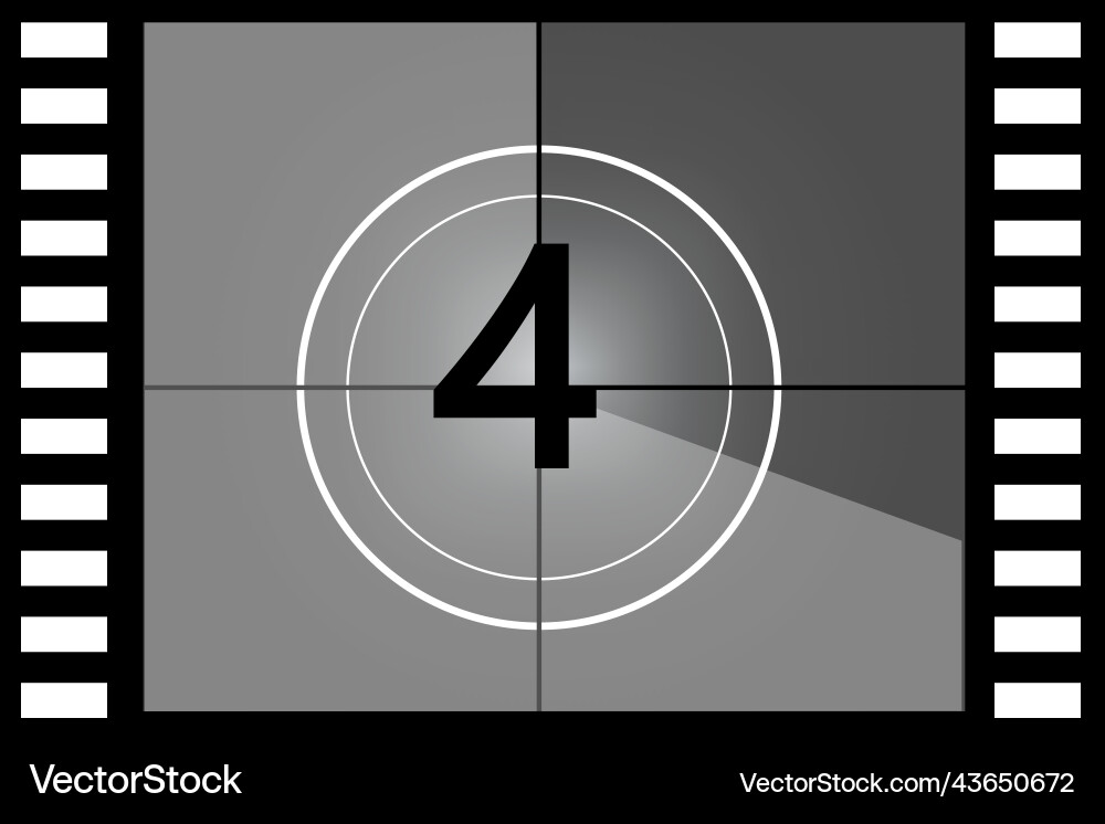 Countdown Frame - Number Four vector image