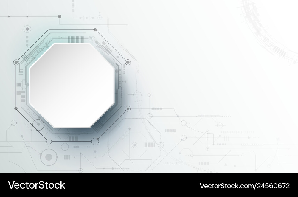 Design 3d paper circle with circuit board Design 3d paper circle with circuit board vector image