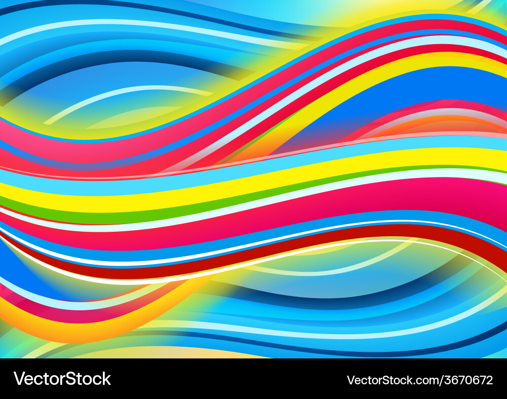 Dynamic Color Waves Background Vector Image