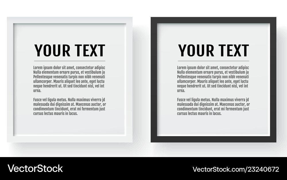 Frame Mockup - Text & Photo Display Vector Image