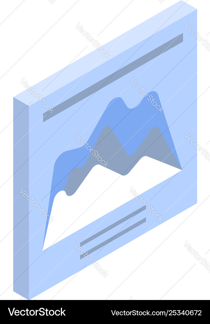 Graph chart icon isometric style Graph chart icon isometric style vector image