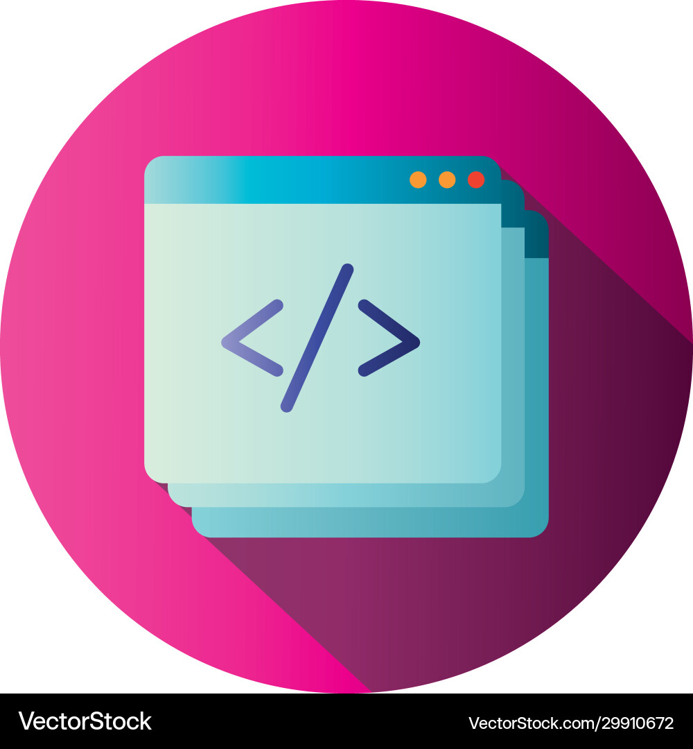 Isolated website page block gradient style icon Vector Image