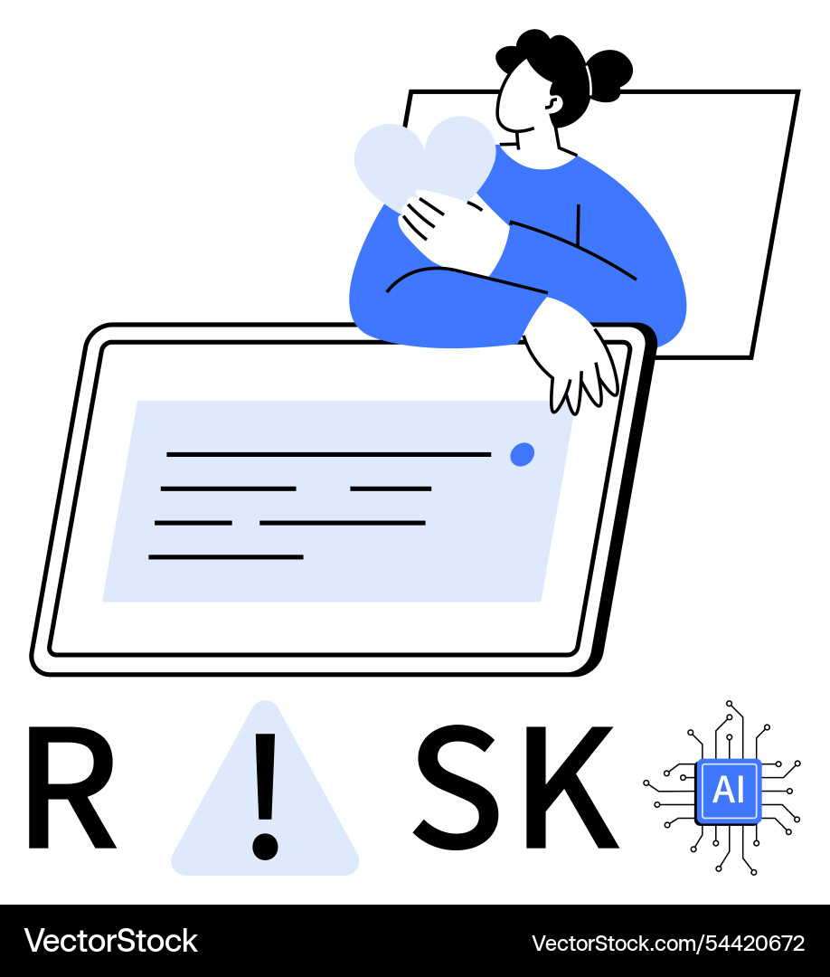 Managing risk in artificial intelligence Managing risk in artificial intelligence vector image
