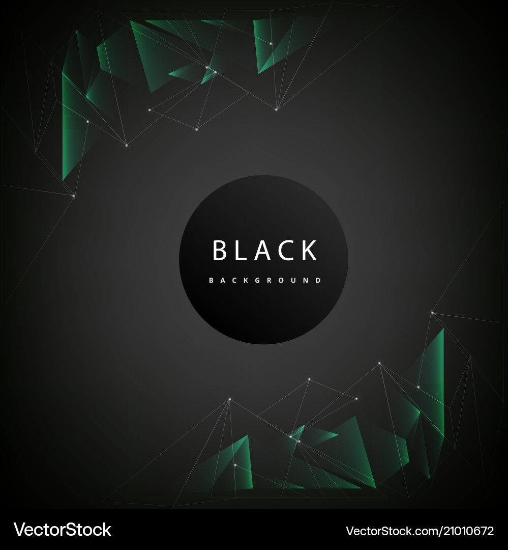 Modern green crystal pattern black background vect Modern green crystal pattern black background vect vector image