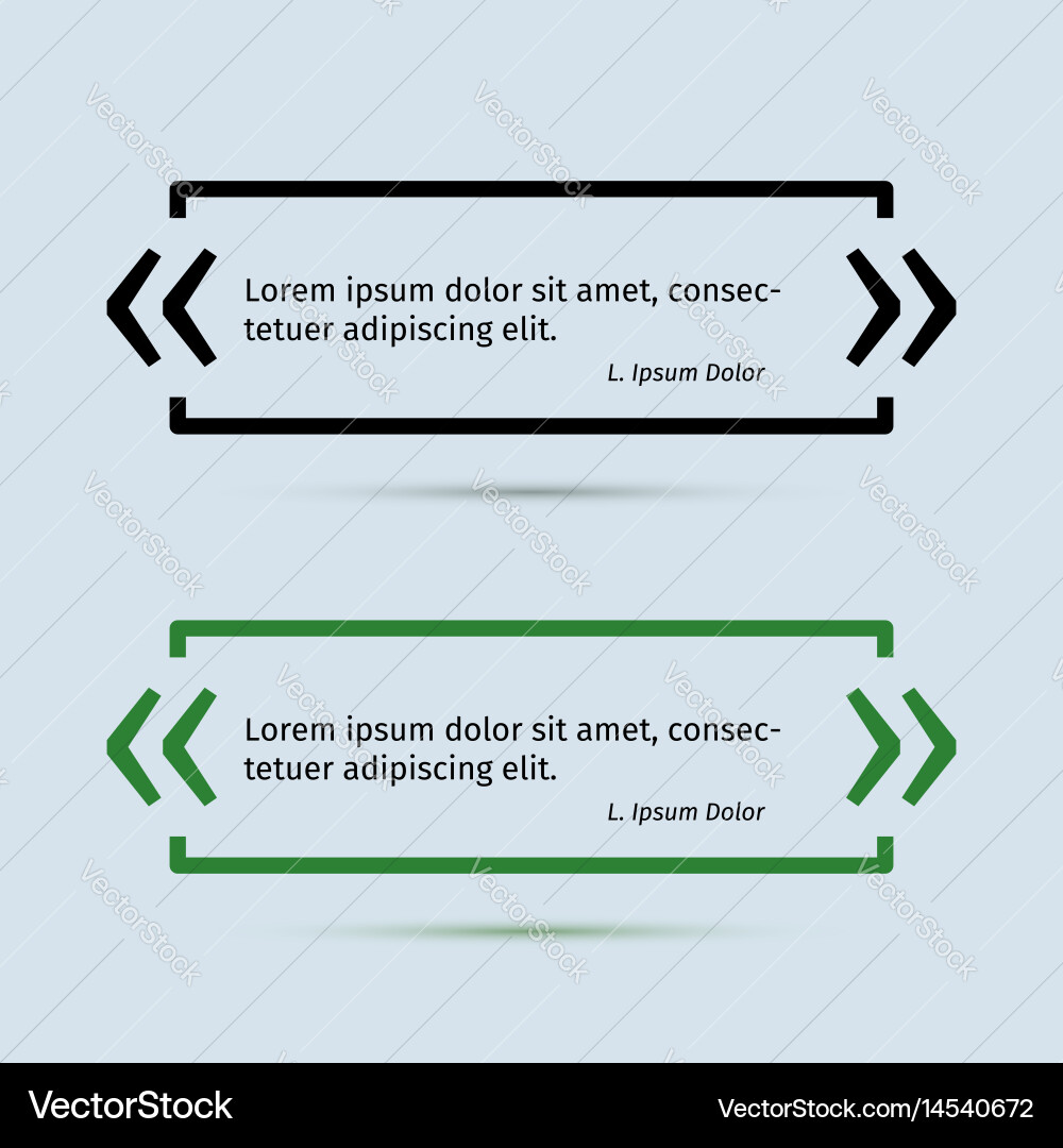 Quotation field frame design template vector image