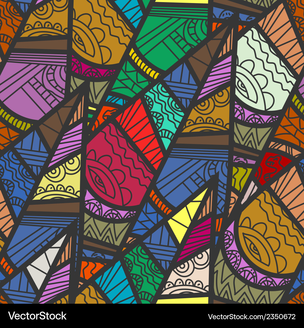Seamless pattern with abstract feathers vector image