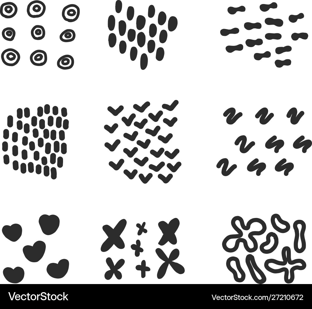 Set grungy handgezogene Texturen Linien Set grungy handgezogene Texturen Linien vektorbild