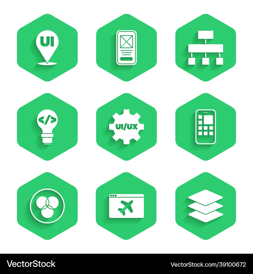 Set ui or ux design website template layers Set ui or ux design website template layers vector image