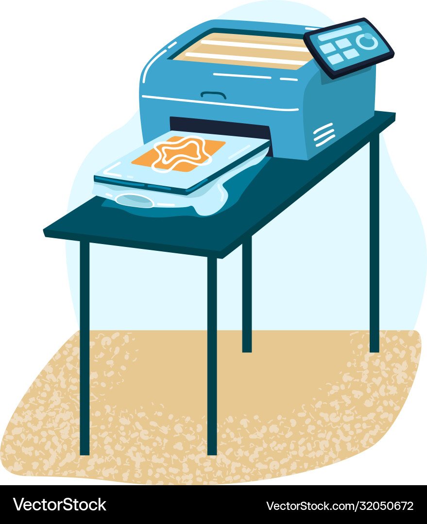Small replicate machine for copies document Small replicate machine for copies document vector image