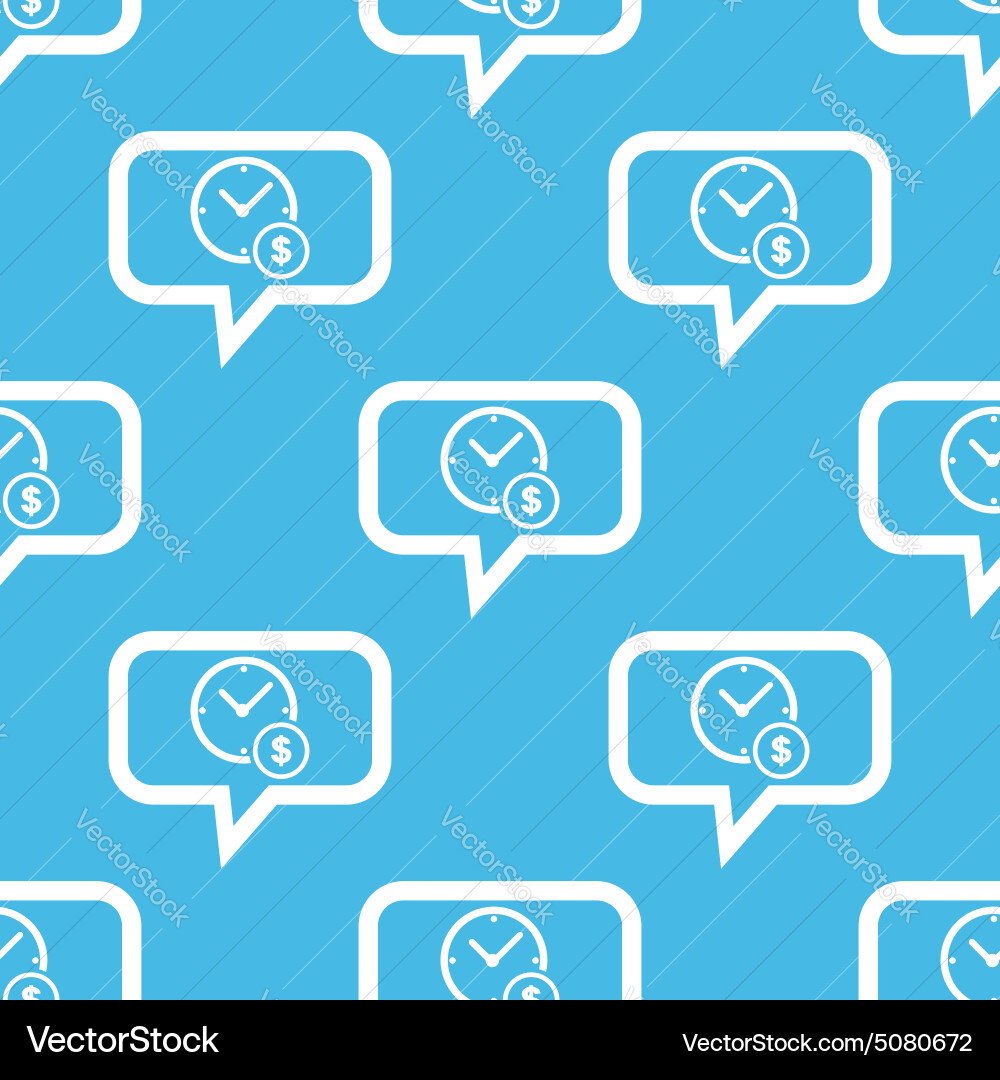 Time is money message pattern vector image