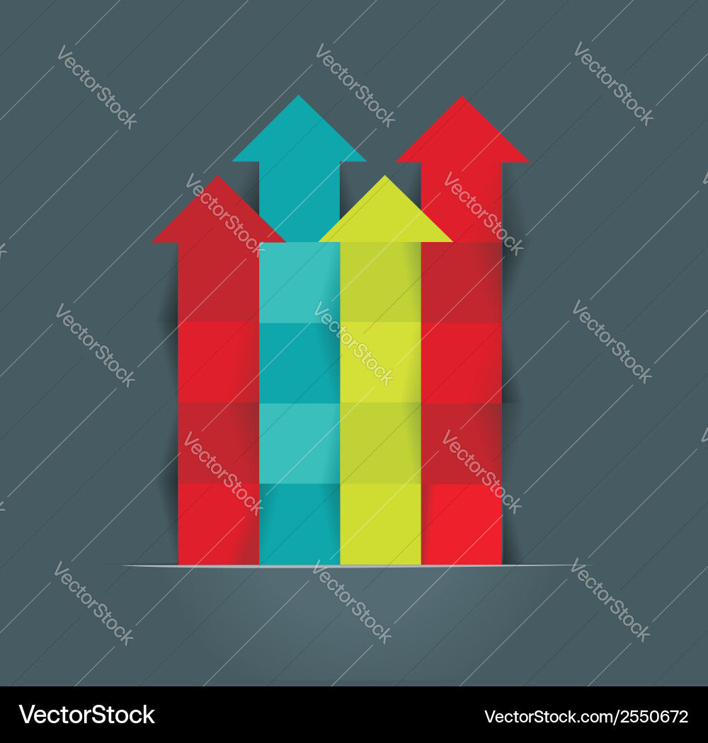 Time line design template with paper tags vector image
