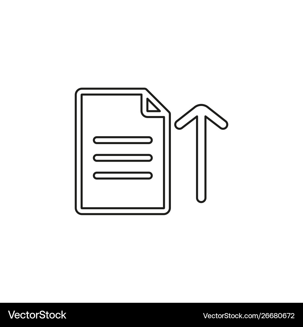 Upload file icon - document vector image