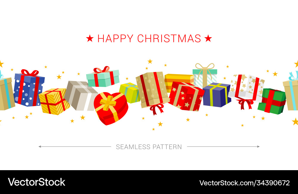 Weihnachtspanorama mit buntem Geschenk Weihnachtspanorama mit buntem Geschenk vektorbild
