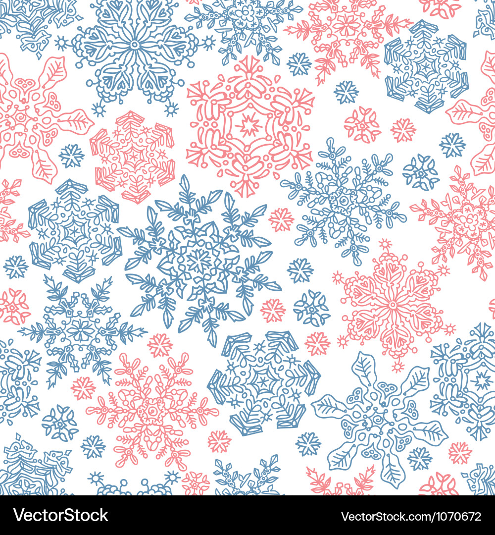 Winter Snowflake Pattern vector image