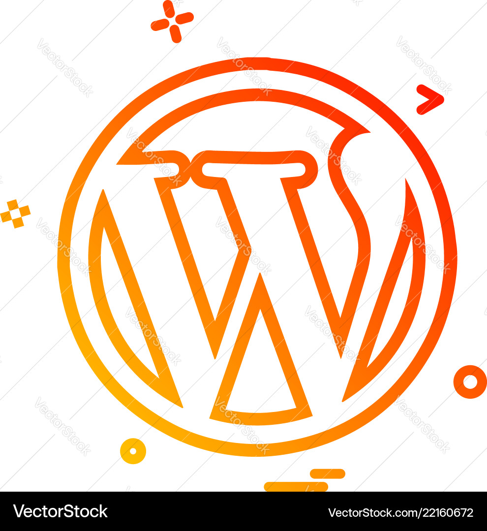 Wordpress icon design Wordpress icon design vector image