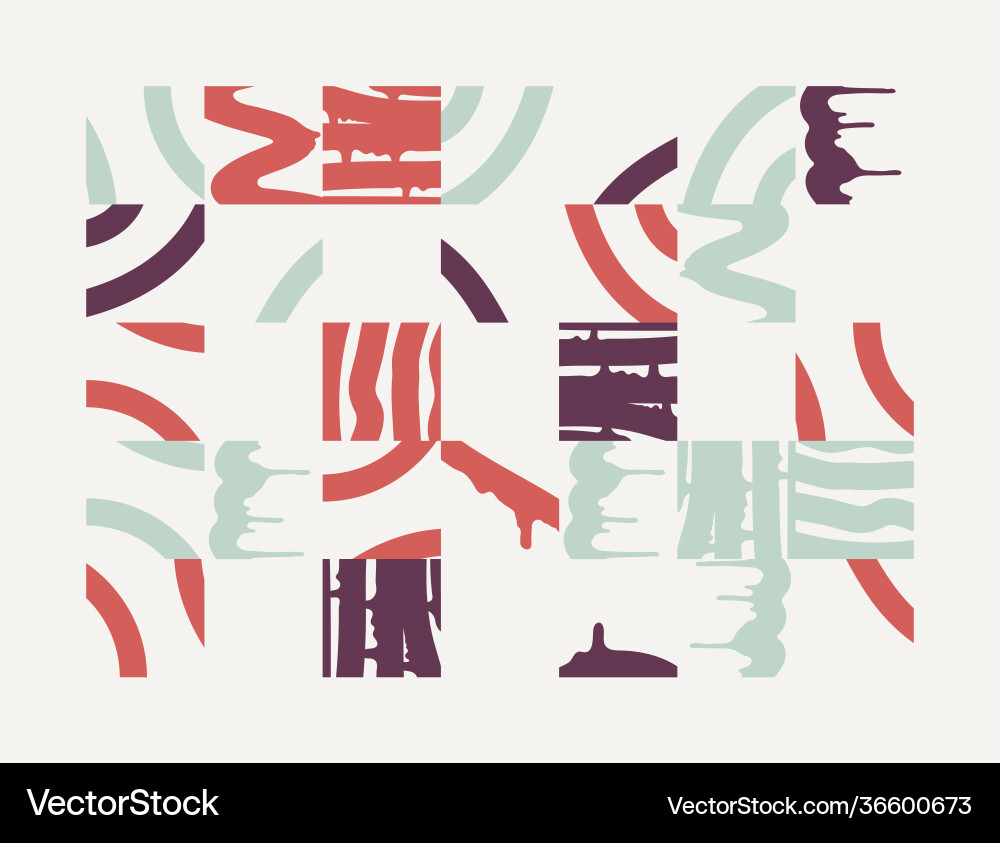 Abstract Pattern Composition Vector Image