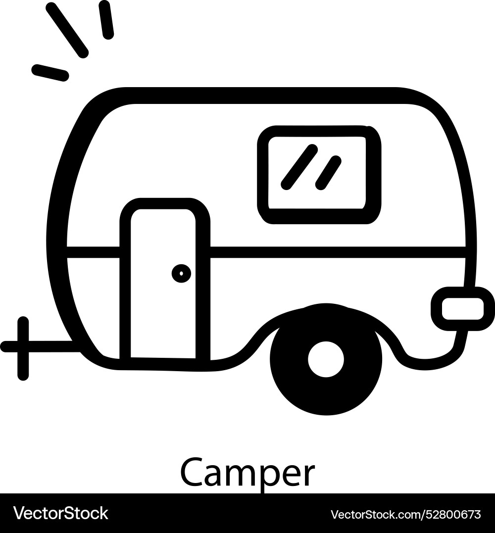 Camper Royalty Free Vector Image - VectorStock
