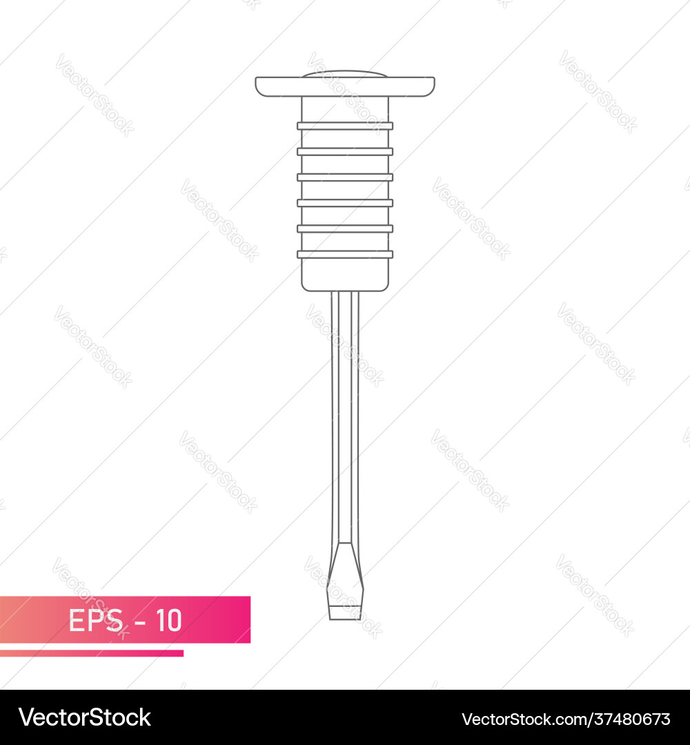 Chisel on metal with a comfortable soft handle vector image