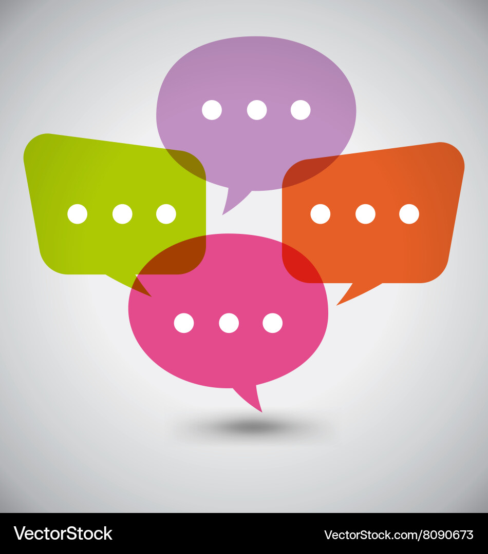 Flat colorful dialog speech bubbles Vector Image