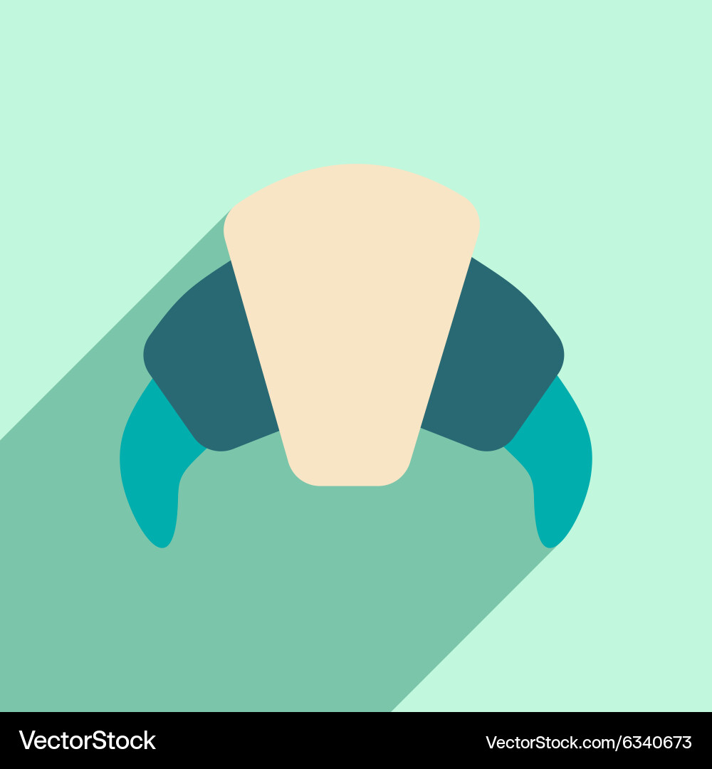 Flat with shadow icon and mobile application Vector Image