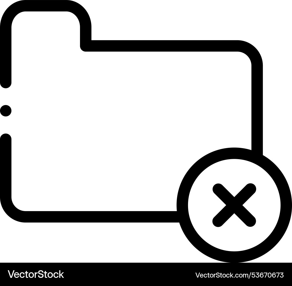 Folder icon thin linear style design isolated Folder icon thin linear style design isolated vector image