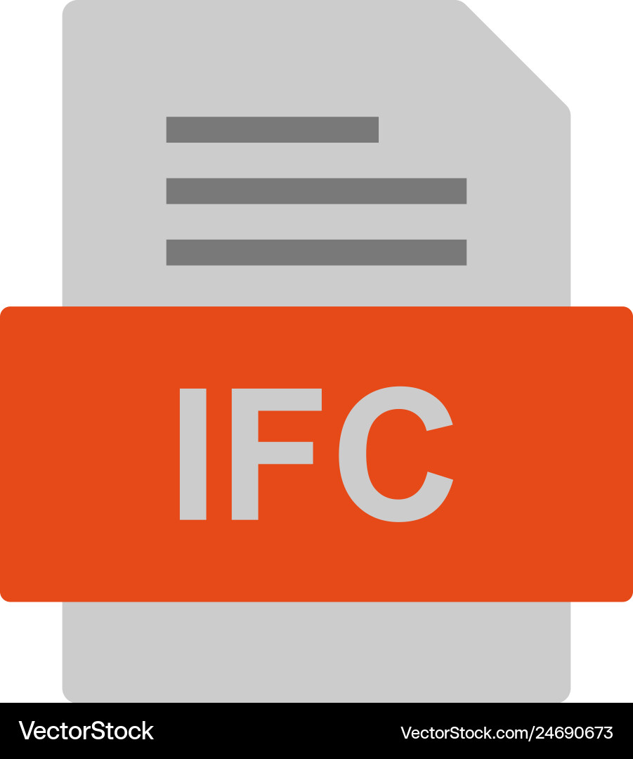 Ifc file document icon vector image