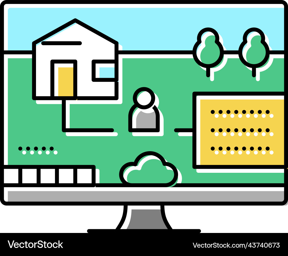 Simulation video game color icon Simulation video game color icon vector image