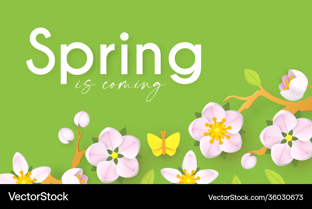 Spring background with soft flowers bees Spring background with soft flowers bees vector image