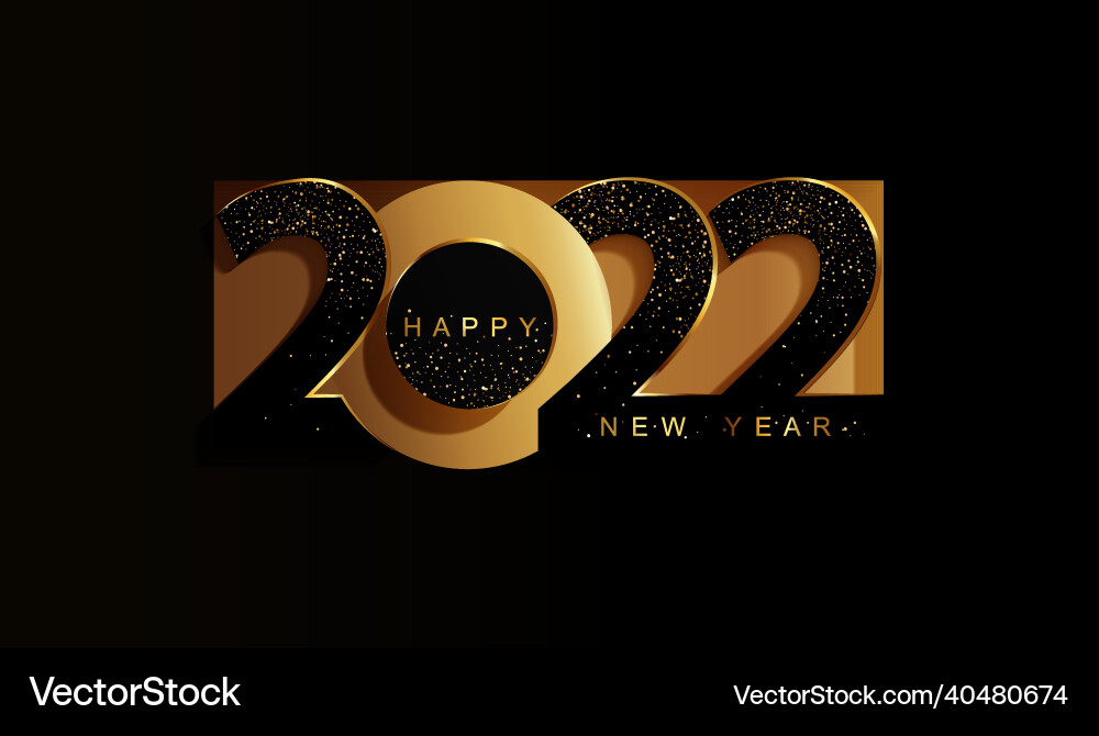 2022 new year golden paper cut banner