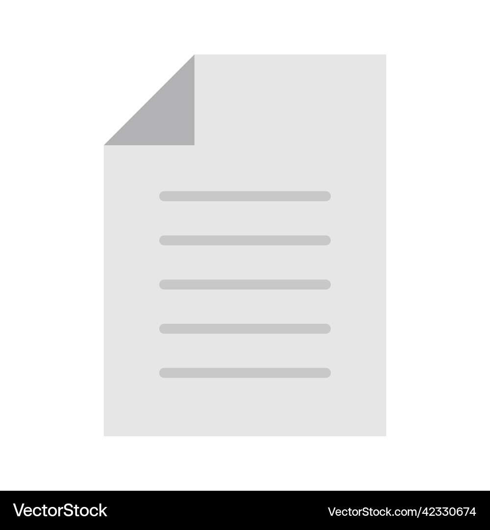 A simple file icon or memo A simple file icon or memo vector image