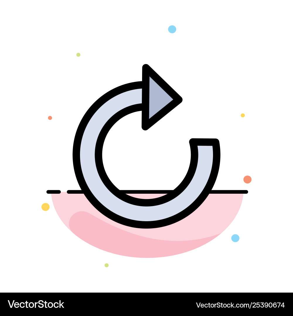 Arrow restore refresh abstract flat color icon vector image