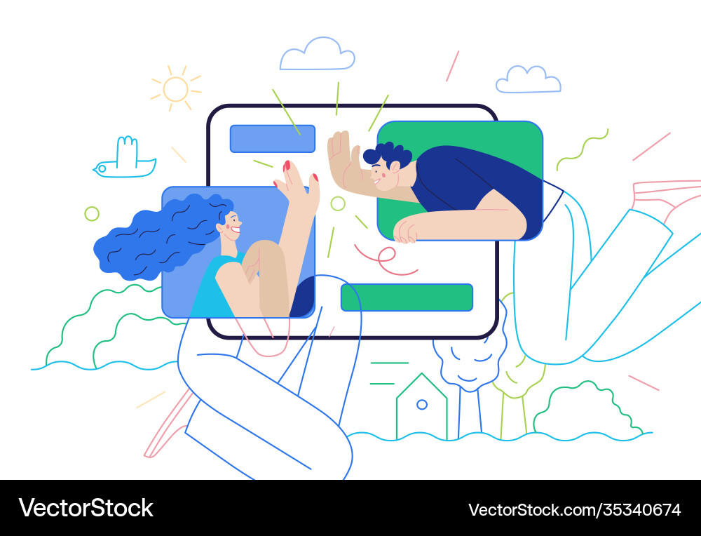 Business topics - chat Business topics - chat vector image