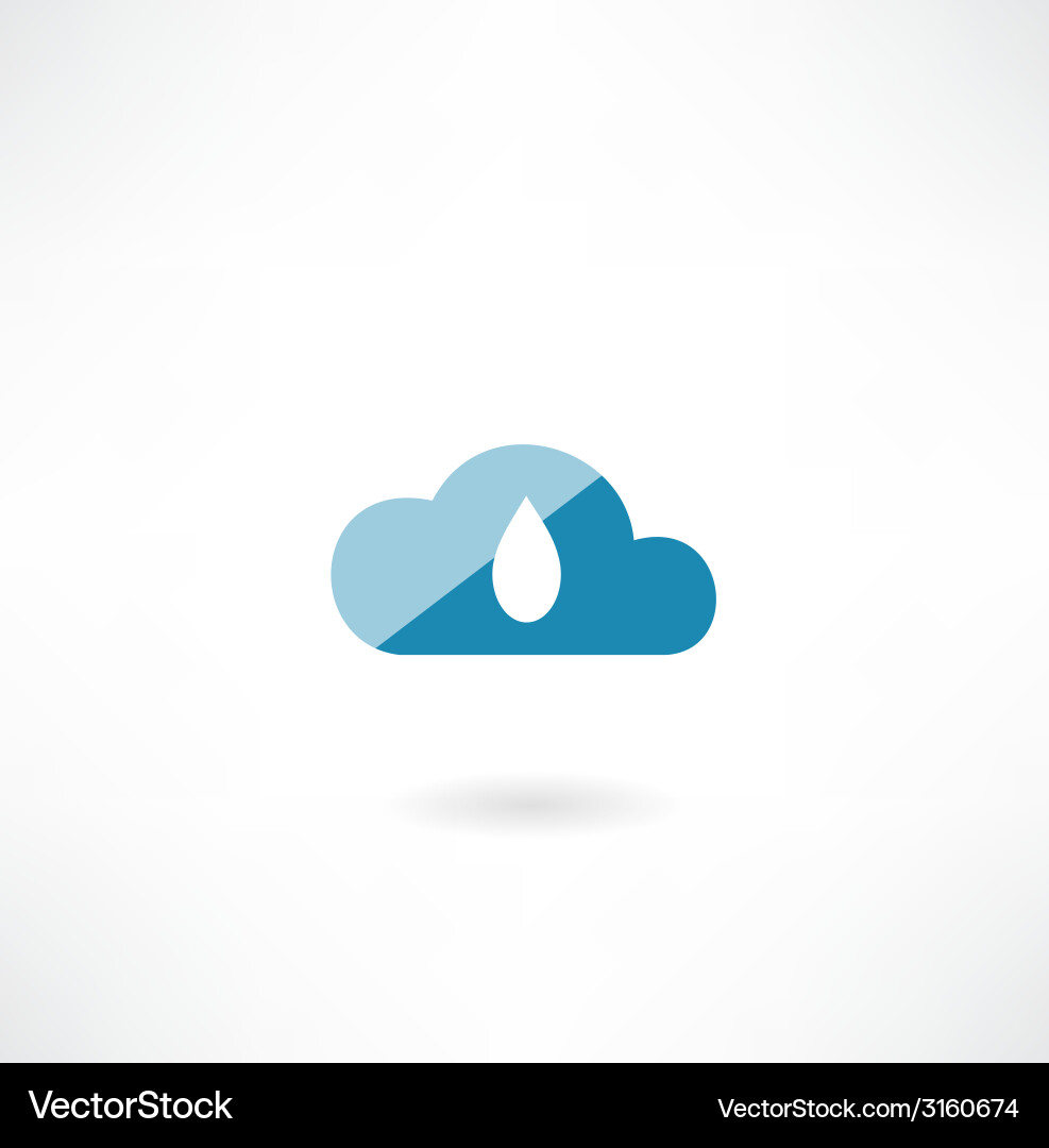 Cloud icon with a drop Vector Image