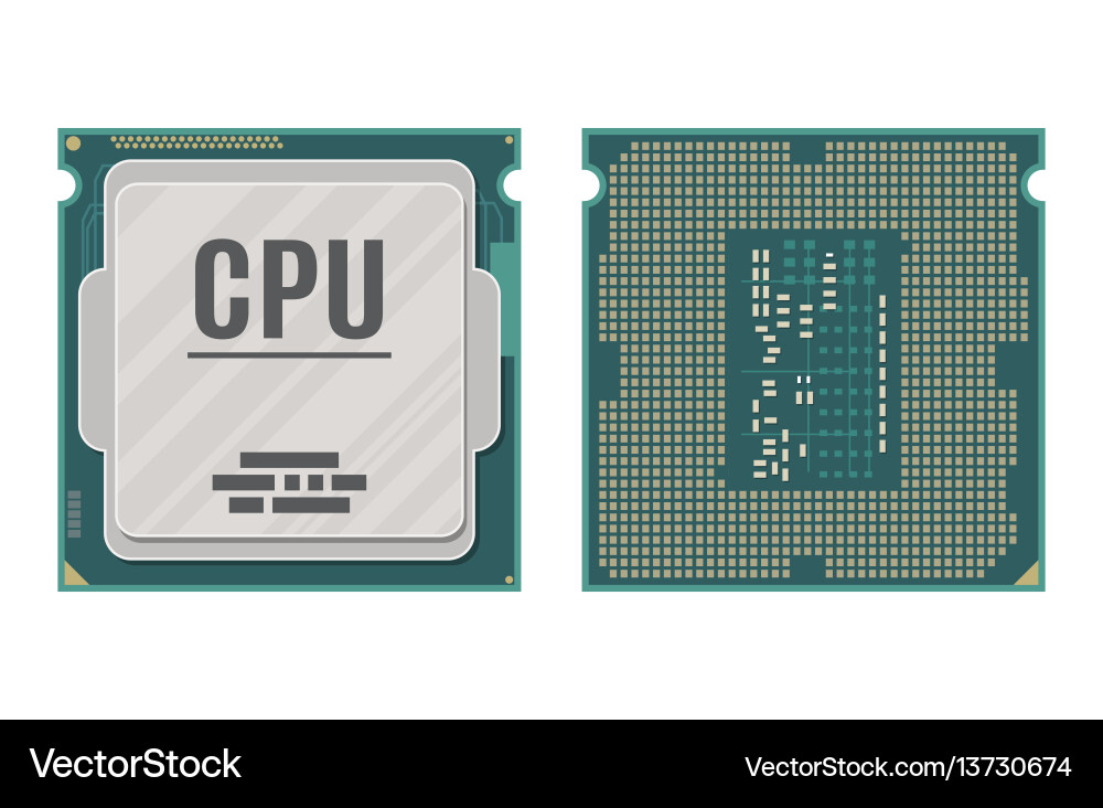Modern Computer Processor Icon vector image