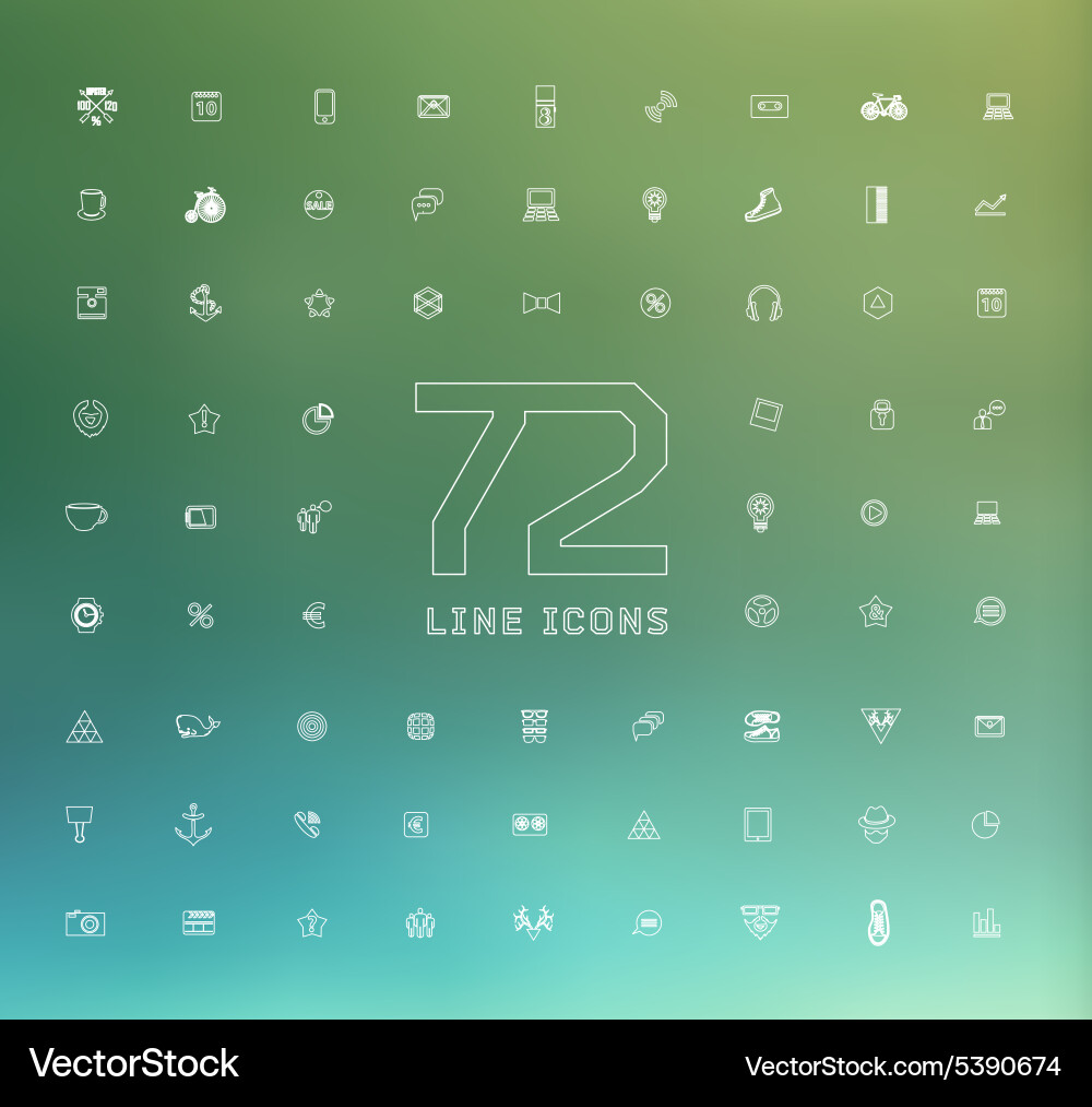Modern thin line icons for web and mobile vector image