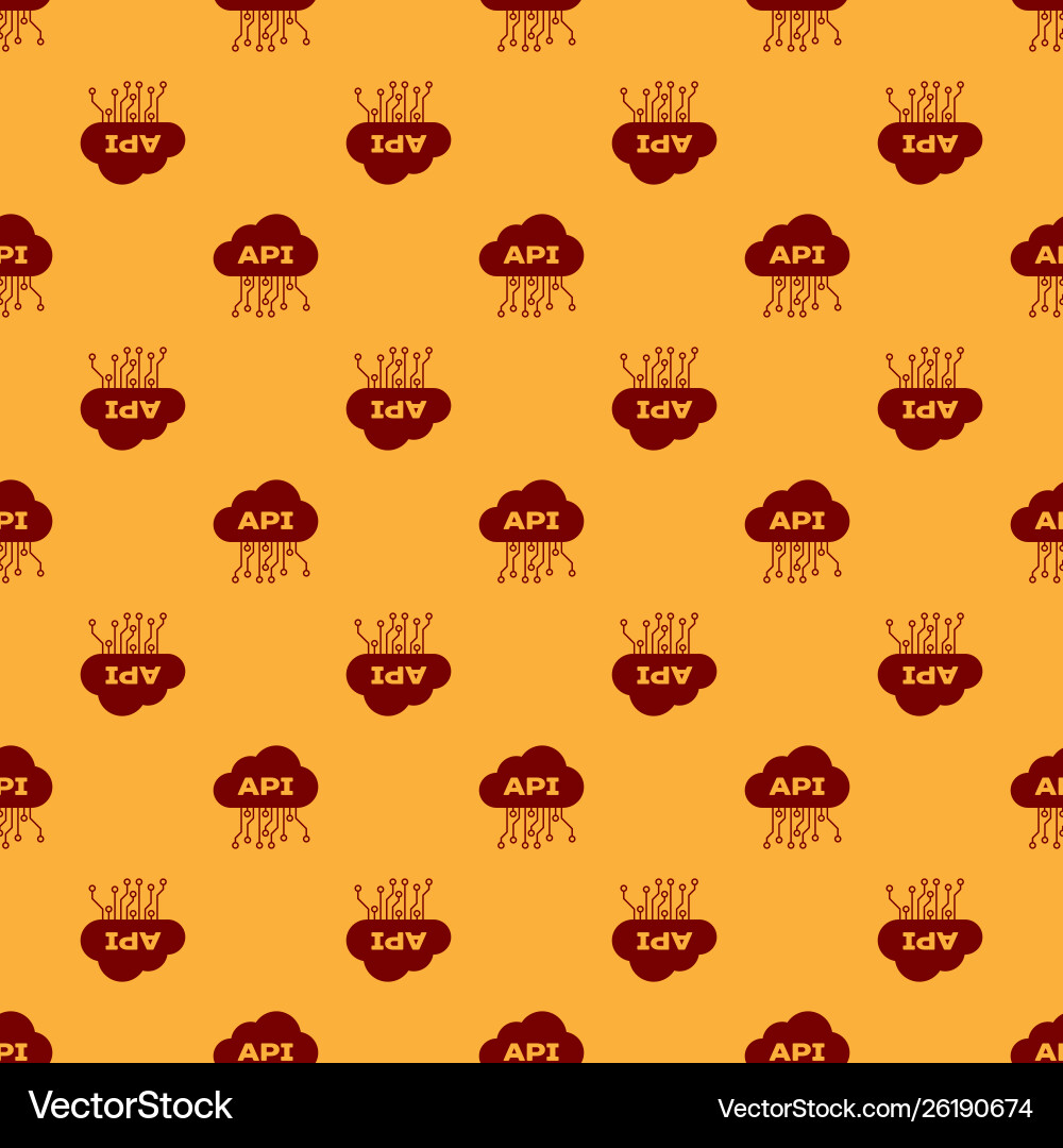 Red cloud api interface icon isolated seamless Red cloud api interface icon isolated seamless vector image