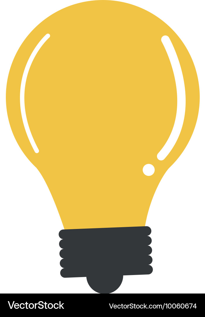 Regular lightbulb icon Vector Image