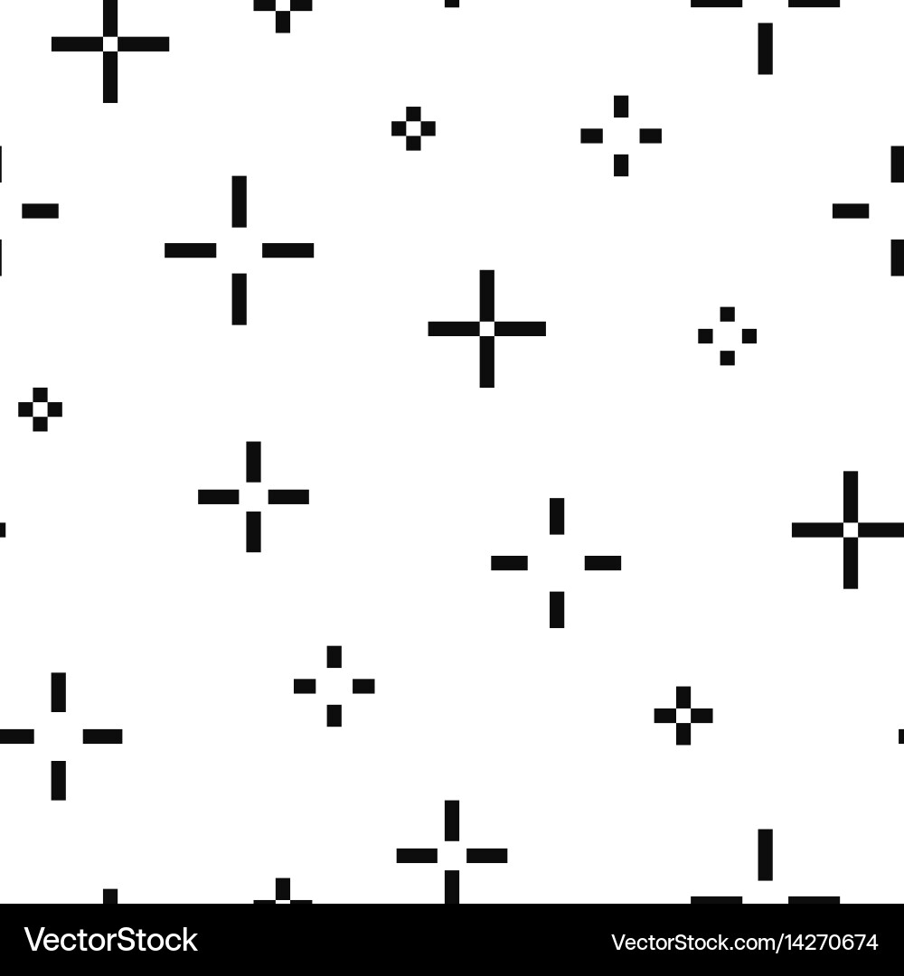 Seamless minimalistic pattern with crosses vector image