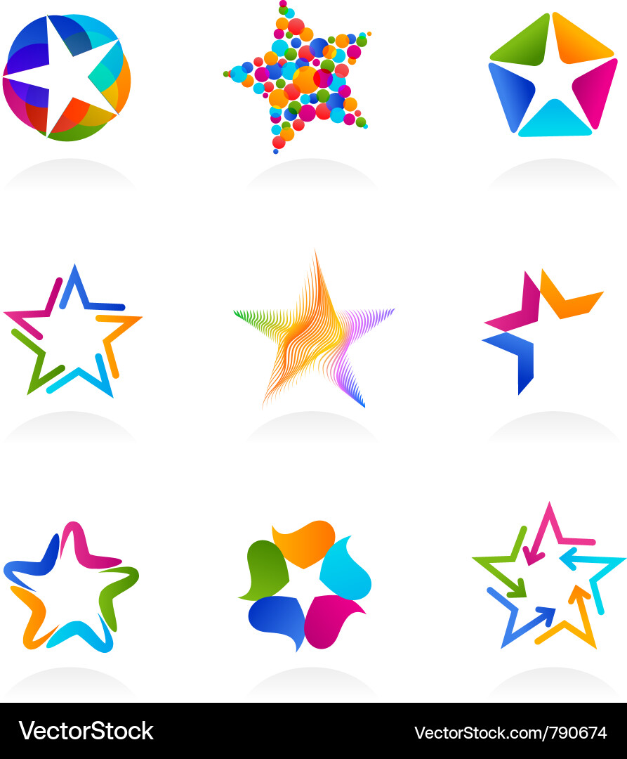 Star Icon Collection vector image