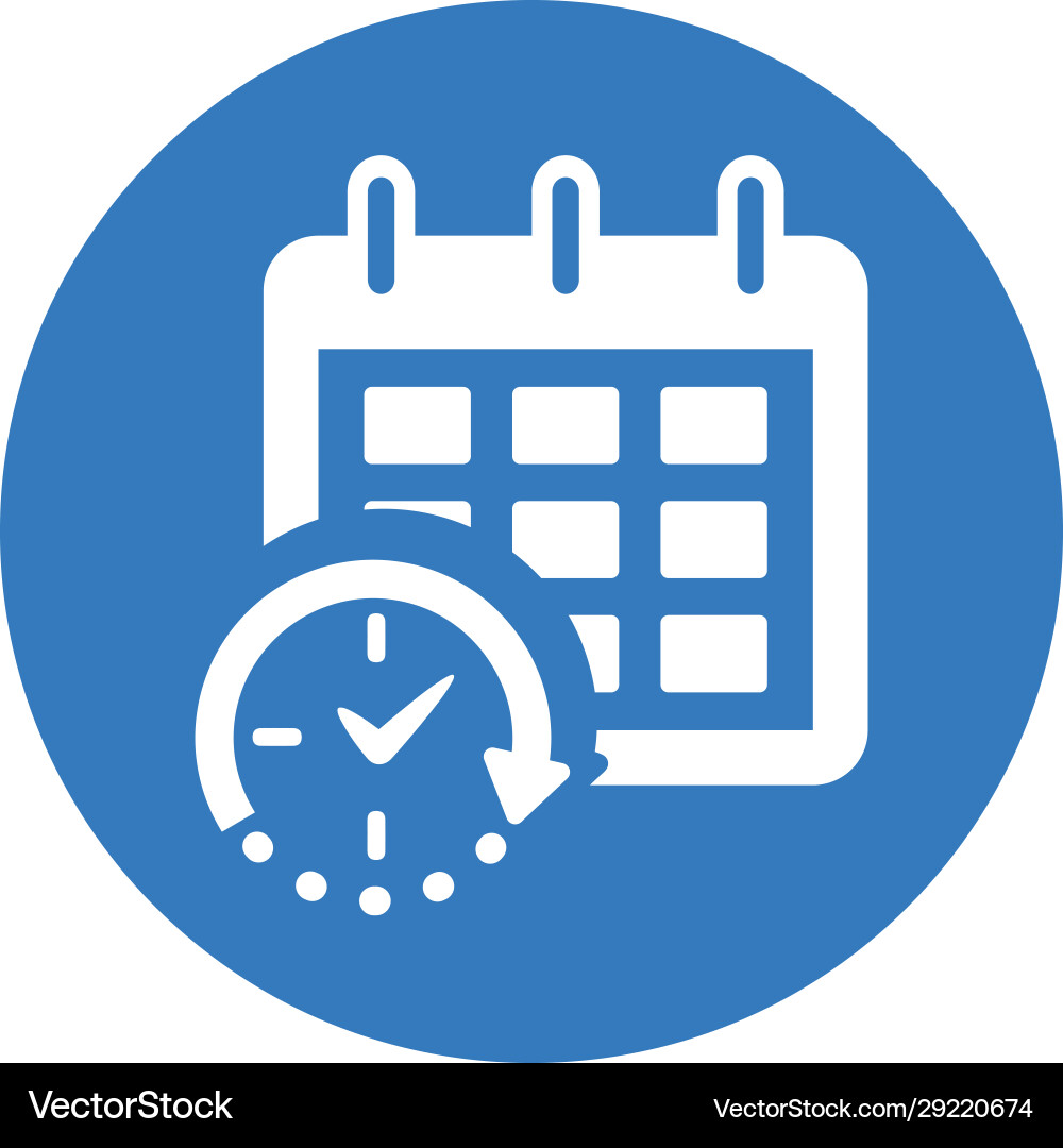 Timer event delivery date schedule icon vector image
