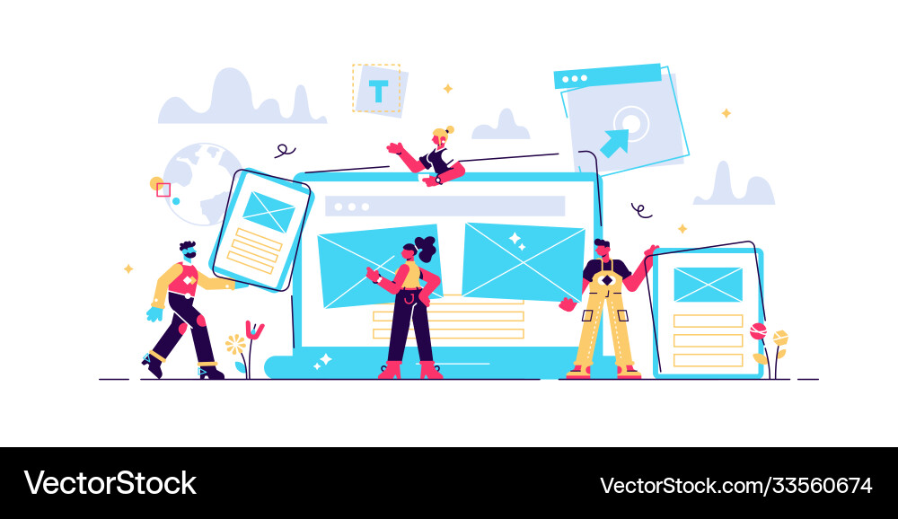User interface concept for web page vector image